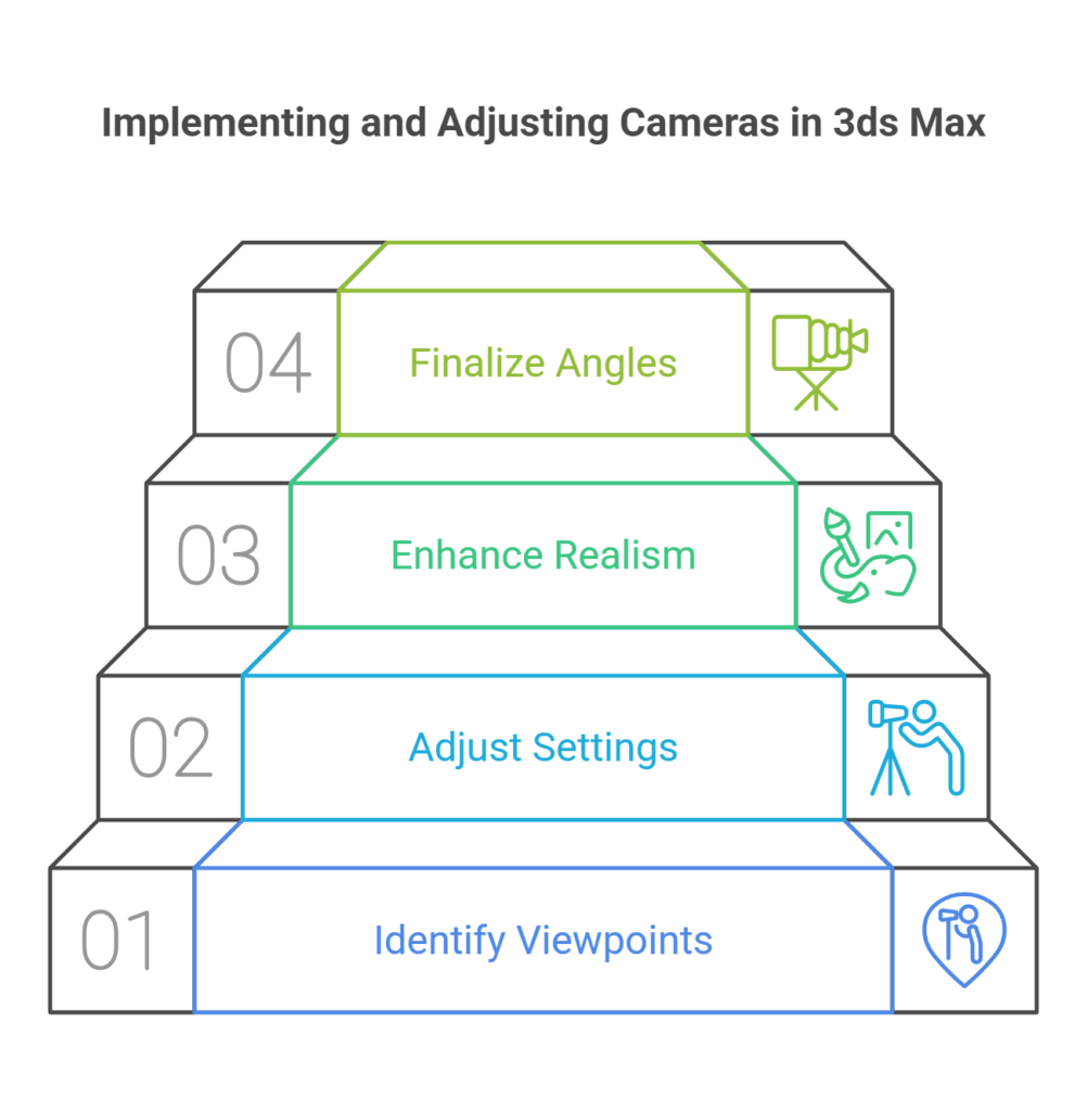 Implementing and Adjusting Cameras in 3ds Max